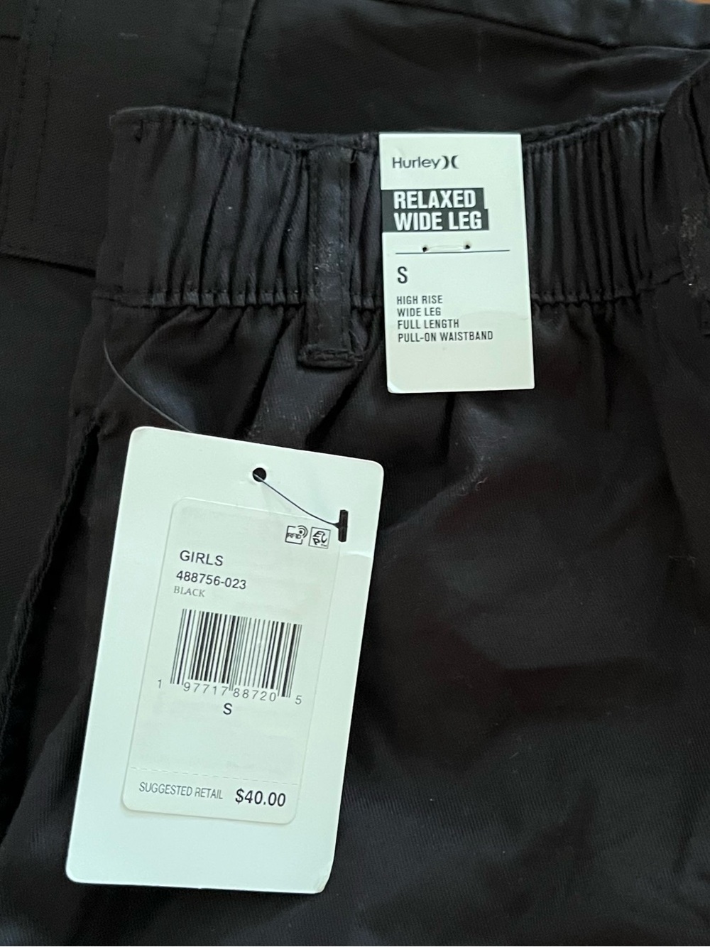 NWT New!! Girl’s Hurley Black Cargo Pants - Picture 7 of 10